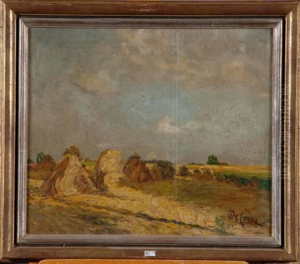 Paysage Aux Meules De Foin by Joseph Fr. De Coene