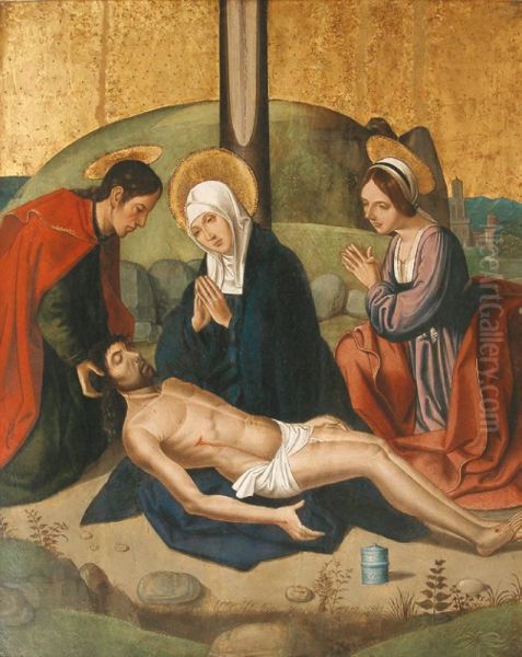 / < La Deposition Du Christ > Oil Painting by Antonio De Comontes