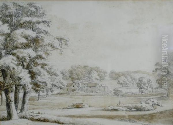 'pennycake House', The Serpentine, Hyde Park Oil Painting by Hendrik Frans de Cort