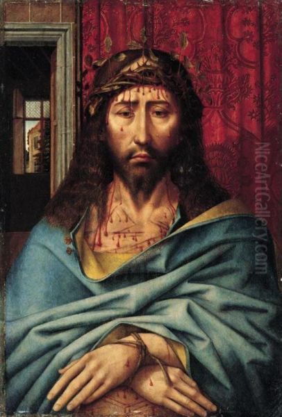 Christ As The Man Of Sorrows Oil Painting by Colijn de Coter