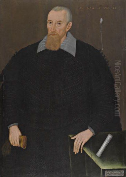 Portrait Of Edward, Lord Bruce (1549-1618) Oil Painting by John de Critz