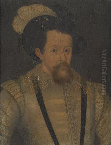 Portrait Of James I Oil Painting by John de Critz