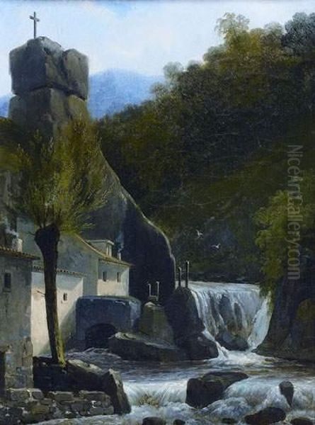 Torrent En Montagne Oil Painting by Casimir, Marquis De Cypierre