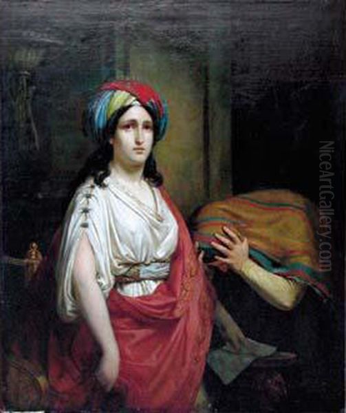 Esther Oil Painting by Jean-Baptiste De Defiennes