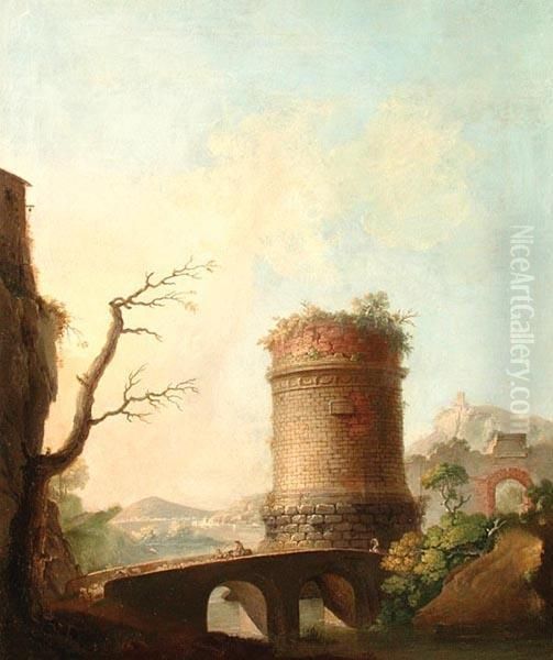 Ponte Lucano Oil Painting by Antonio de Dominici