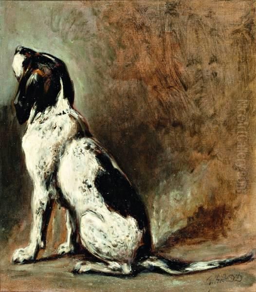 De Trouwe Hond Oil Painting by Alfred De Dreux