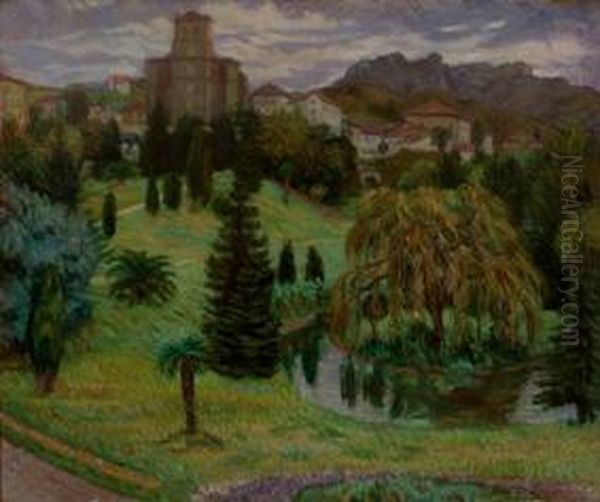 Vista De Oyarzun Oil Painting by Juan De Echevarria Y Zuricalday