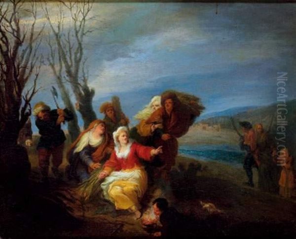 Allegorie De L'hiver Oil Painting by Henri Antoine de Favanne