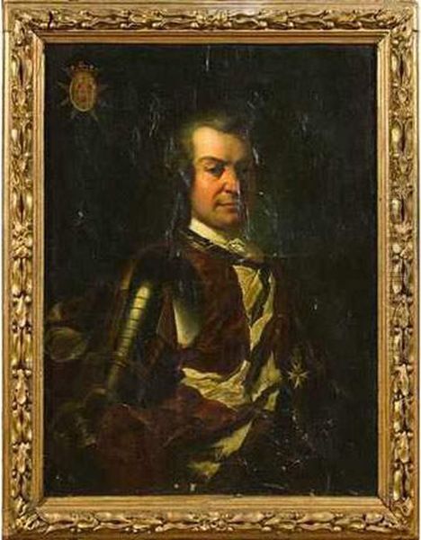 Portrait Presume D'un Chevalier De L'ordre De Malte En Armure Oil Painting by Antoine de Favray