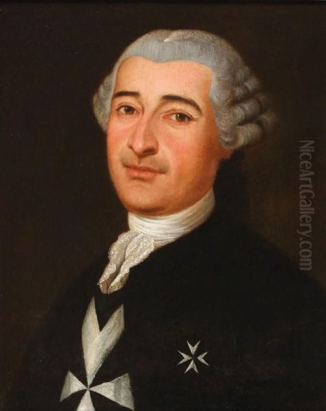 Portrait Of Frajean Emanuele Marie Des Neiges De Rohan-polouc Oil Painting by Antoine de Favray