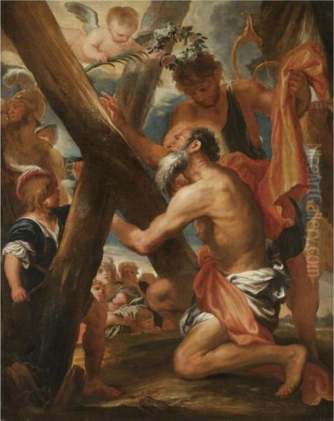 The Martyrdom Of Saint Andrew Oil Painting by Gregorio de Ferrari