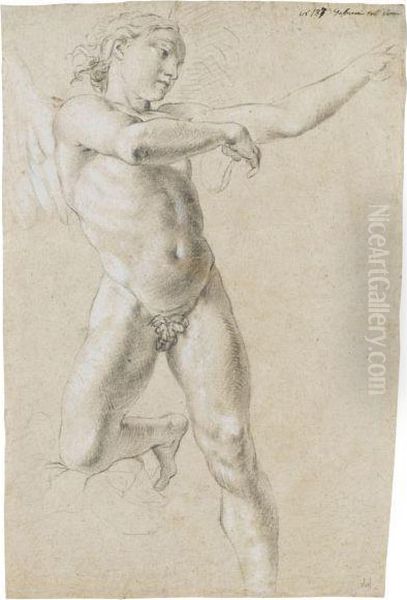 Study For A Figure Of Icarus Oil Painting by Lorenzo De Ferrari