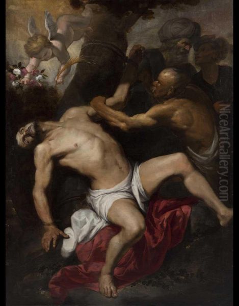 Martirio Di San Bartolomeo Oil Painting by Orazio De Ferrari