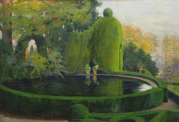 Jardin Oil Painting by Antoni De Ferrater