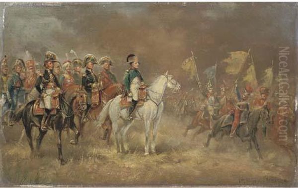 The Napoleonic Wars Oil Painting by Hugo De Fichtner