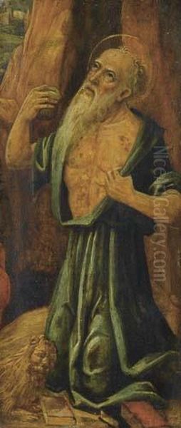 Saint Hieronymus. Oil Painting by Vincezo De Foppa