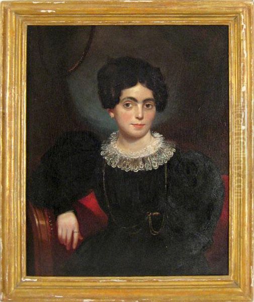 Portrait Of A Woman Oil Painting by Manuel Joachim De Franca