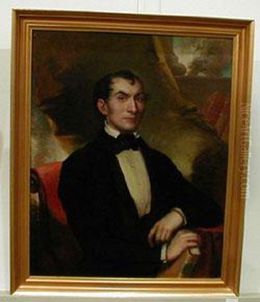 Portrait Of A Gentleman Oil Painting by Manuel Joachim De Franca