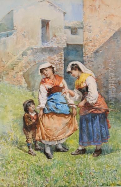 Le Ciociare Oil Painting by Mariano De Franceschi