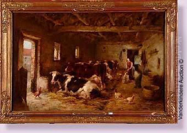 Dans Letable Oil Painting by Charles De Freyn