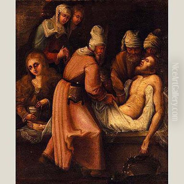 Entierro De Cristo Oil Painting by Juan Antonio De Frias Y Escalante