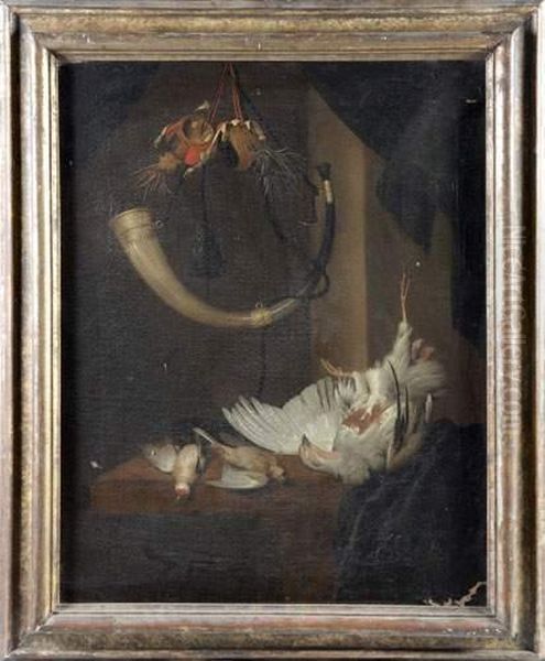 Nature Morte Oil Painting by Hendrik de Fromantiou