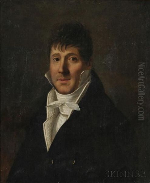 Portrait Of A Gentleman In Early 19th Century Attire Oil Painting by Gustave De Galard