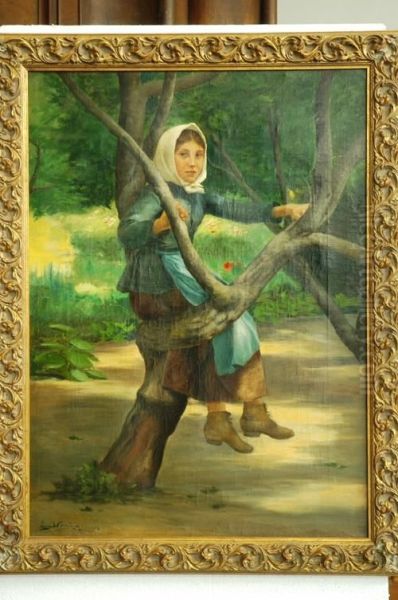 Pastorella Nel Bosco Oil Painting by Anatole Henry P. Th. De Gaudemaris