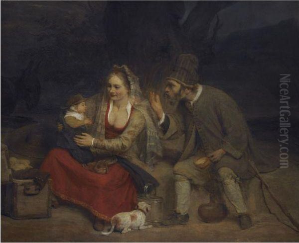 The Rest On The Flight Into Egypt Oil Painting by Aert De Gelder