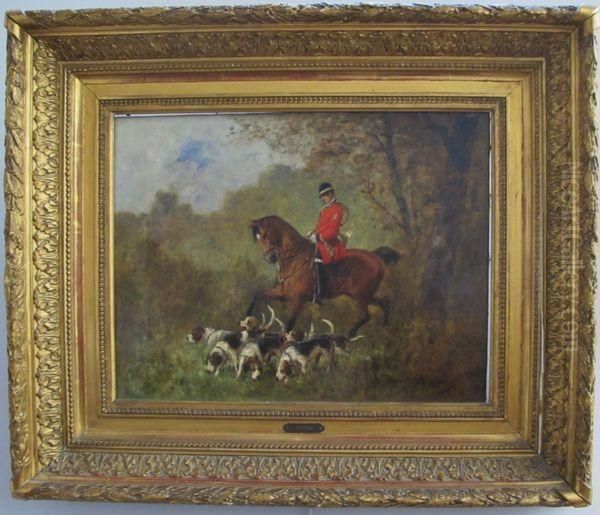 Chasseur A Cheval Oil Painting by Jean Victor Albert De Gesne