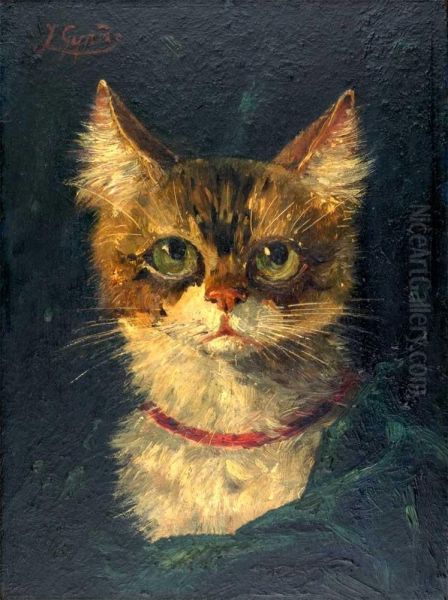 Gato Oil Painting by Jose Sousa Moura De Girao