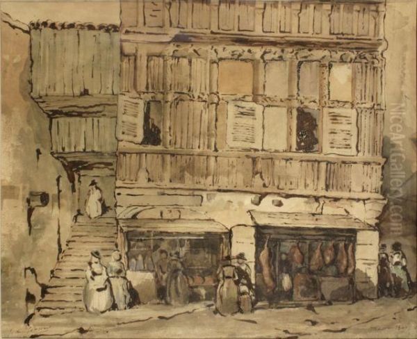 Macon Oil Painting by Jules Alfred Huot De Goncourt