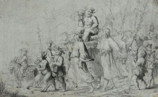 Le Cortege De Bacchus Oil Painting by Pieter de Grebber