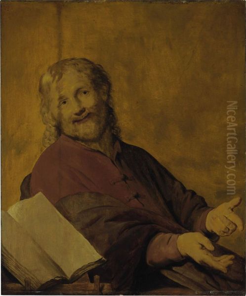 The Laughing Philosopher Oil Painting by Pieter de Grebber