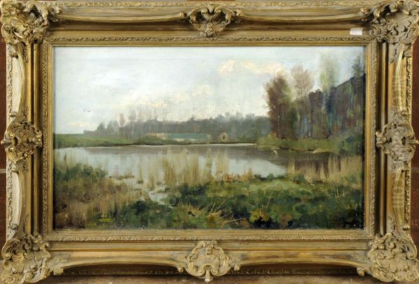 Etang Arbore Oil Painting by Jean-Baptiste De Greef