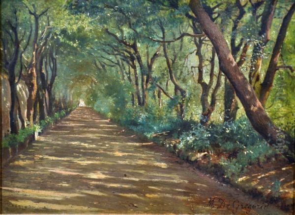 Viale Alberato Oil Painting by Marco De Gregorio