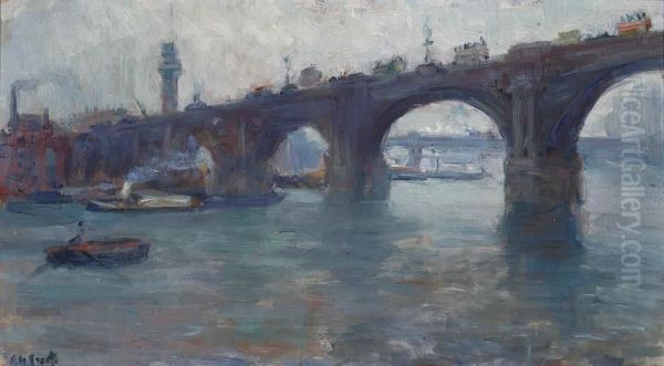 London Bridge Oil Painting by Maurits De Groot