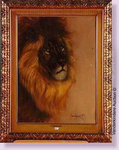 Le Lion De Jugurtha Oil Painting by Elisabeth De Groux