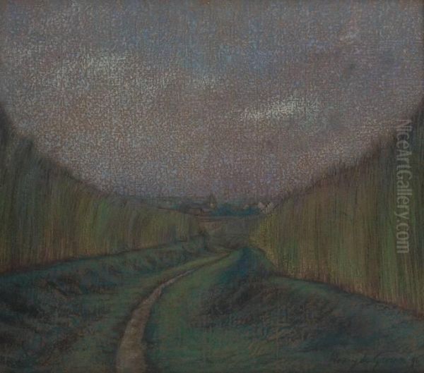 Le Chemin Tourmente Oil Painting by Henry de Groux