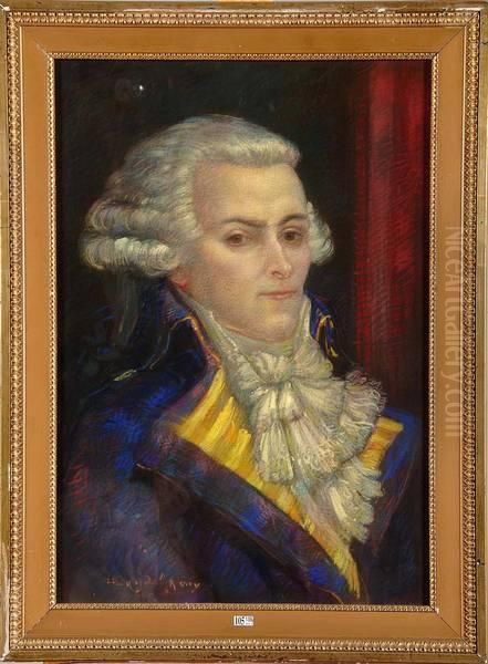 Portrait De Robespierre Oil Painting by Henry de Groux