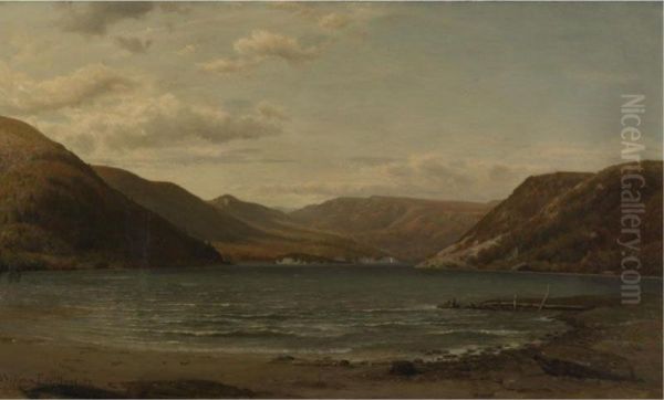 A Lake In The Mountains Oil Painting by William Frederick de Haas