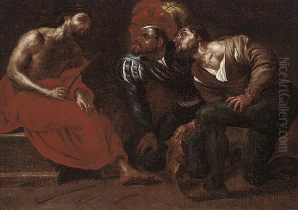 The Mocking Of Christ Oil Painting by David De Haen