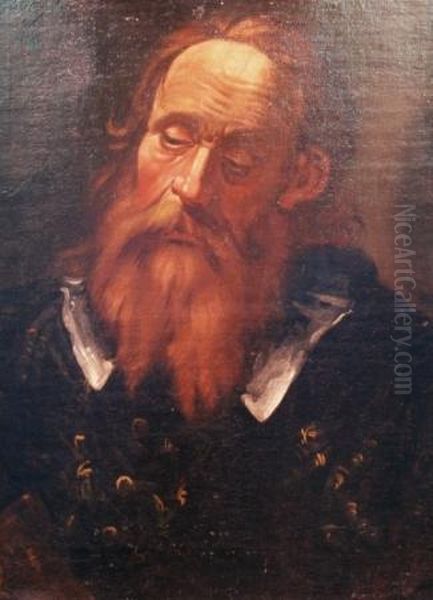 Bust Of A Gentleman In A Fancy Dublet Oil Painting by David De Haen