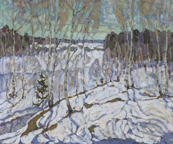 Winter Oil Painting by Jacques De Haen