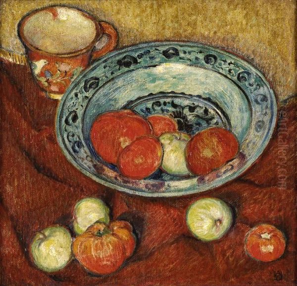 Fruchtestilleben. Oil Painting by Adolf De Haer