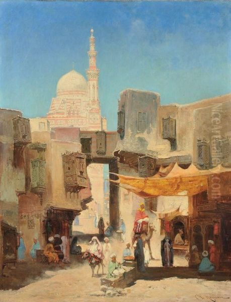 Scena Di Vita Orientale Oil Painting by Godefroy de Hagemann