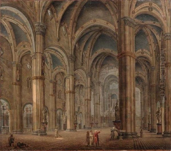 Visita Alla Certosa Di Pavia Oil Painting by Maximilien De Hase