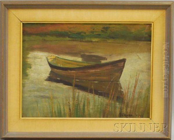 Dory Oil Painting by Franklin De Haven