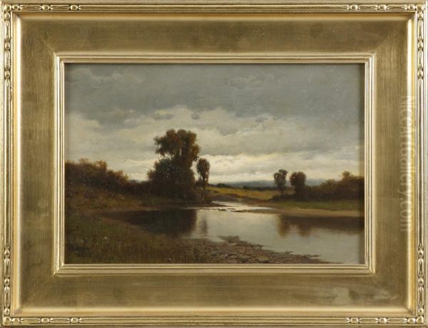 Landscapew/stream Oil Painting by Franklin De Haven