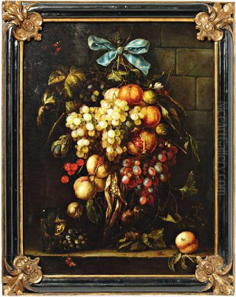 Pronkbloemstilleven Met Roemer Oil Painting by David Cornelisz. de Heem